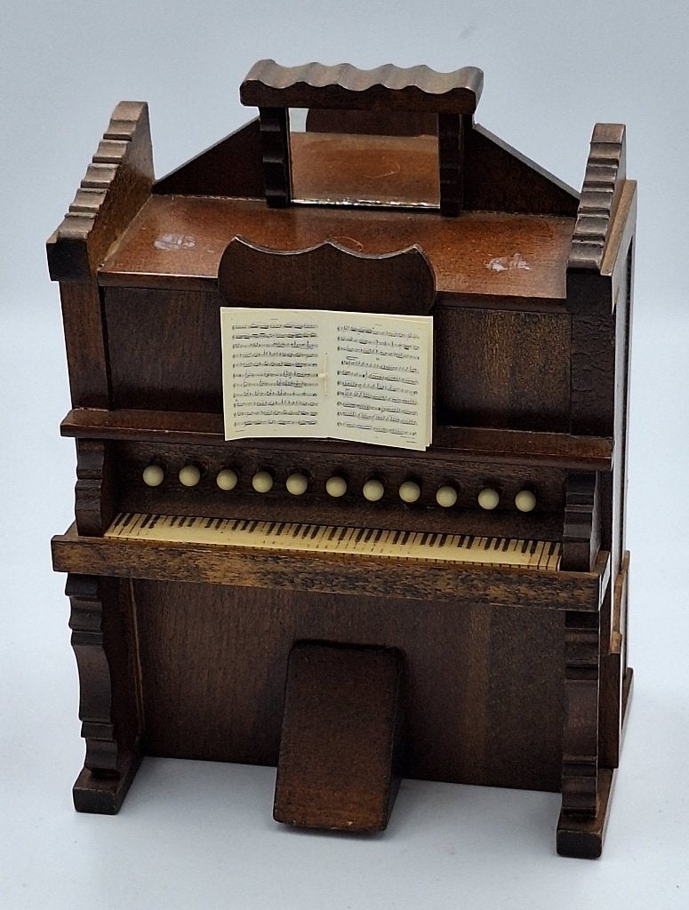 Harmonium/Piano/Orgel  Shackman met muziekdoosje poppenhuis, Verzamelen, Poppenhuizen en Toebehoren, Ophalen of Verzenden, Gebruikt