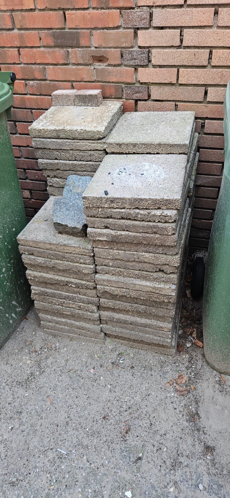 Gratis tuintegels., Tuin en Terras, Tegels en Klinkers, Ophalen, Gebruikt, Beton, Terrastegels