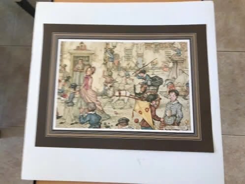 Anton Pieck prenten uit een zakelijke kalender, 1980 tot heden, Ophalen of Verzenden, Zo goed als nieuw, Prent