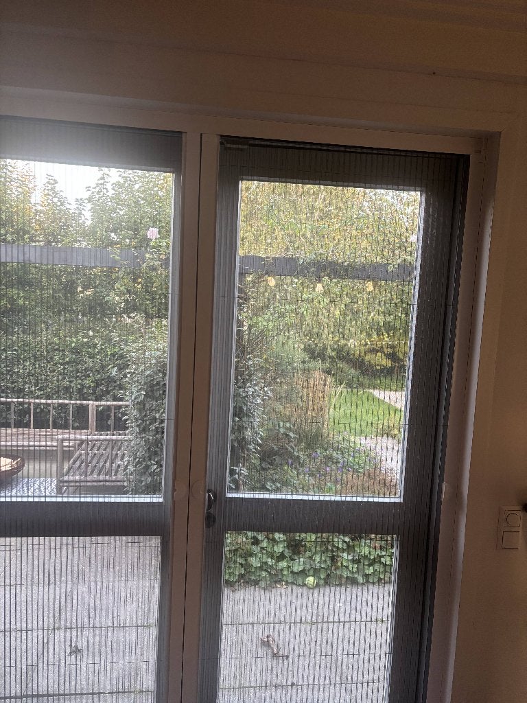 brede (schuif)hordeur, Ophalen, Kunststof, Hordeur, Zo goed als nieuw