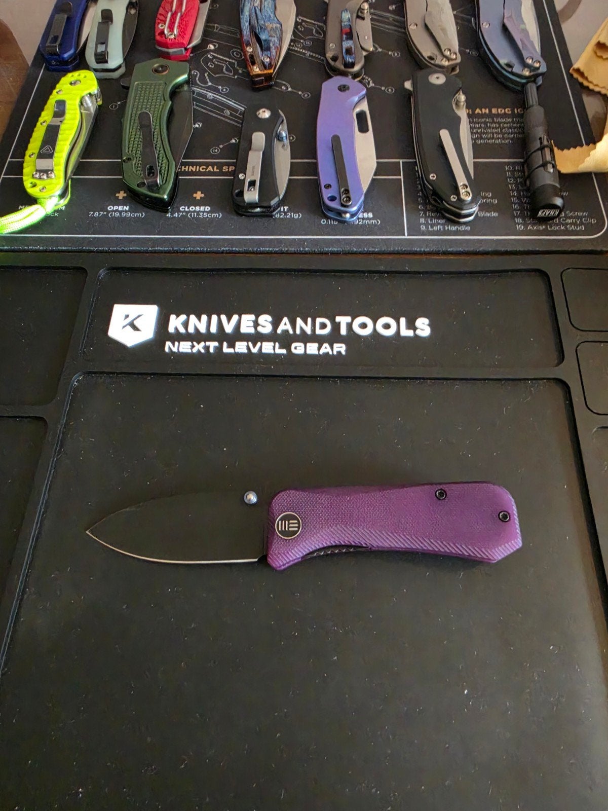 we knife banter custom flytanium scales, Ophalen of Verzenden, Gebruikt