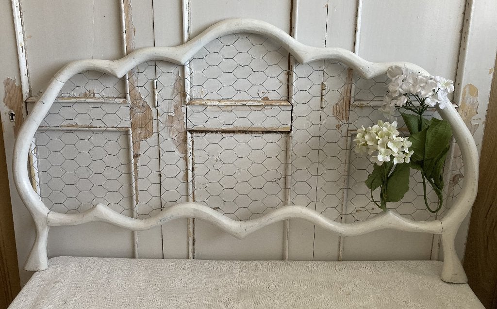 Brocante wit houten raamhor, Antiek en Kunst, Ophalen