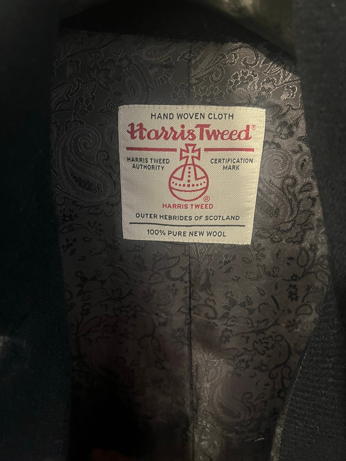 Harris Tweed Schippersjas Navy - Maat 52 (L), Kleding | Heren, Jassen | Winter, Ophalen of Verzenden, Zo goed als nieuw, Maat 52/54 (L)
