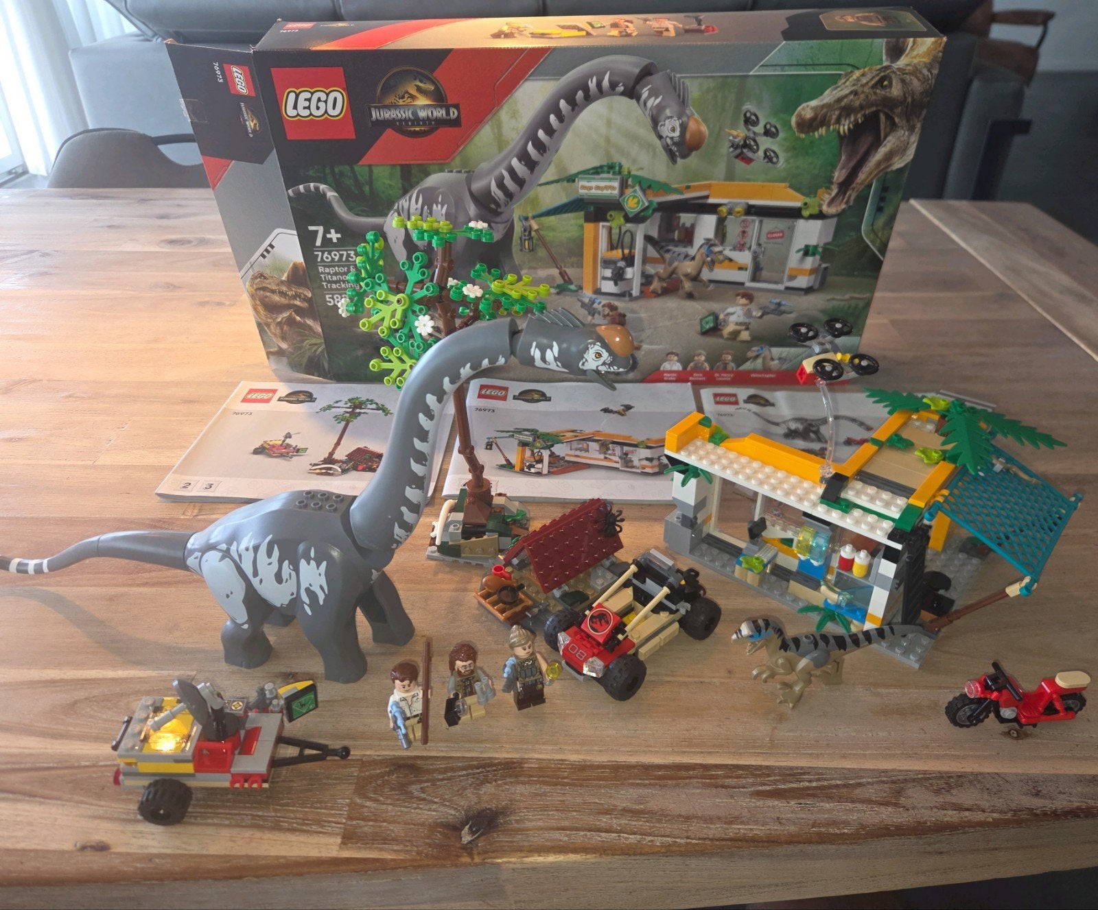 LEGO 76973 Jurassic World Park Raptor & Titanosaurus, Ophalen of Verzenden, Zo goed als nieuw