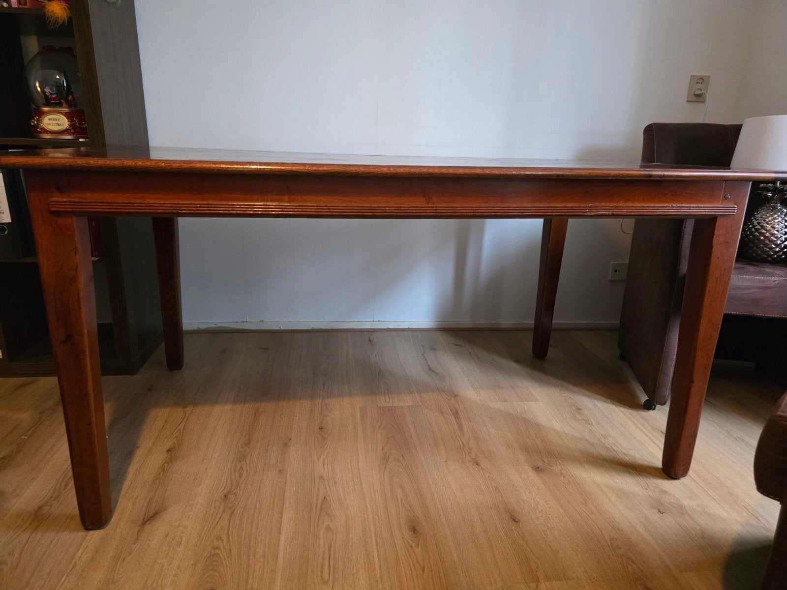 Massief houten eettafel - 160x90x75 cm, Antiek en Kunst, Ophalen