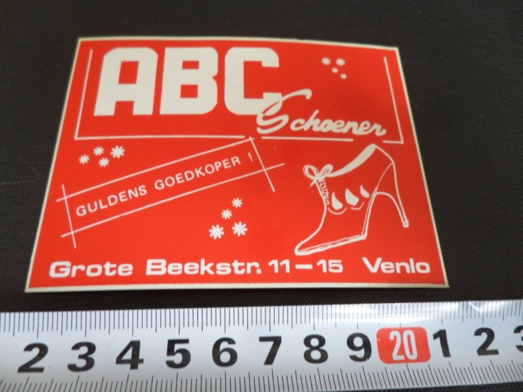 sticker venlo ABC SCHOENEN grote beekstraat 11-15, Ophalen, Zo goed als nieuw
