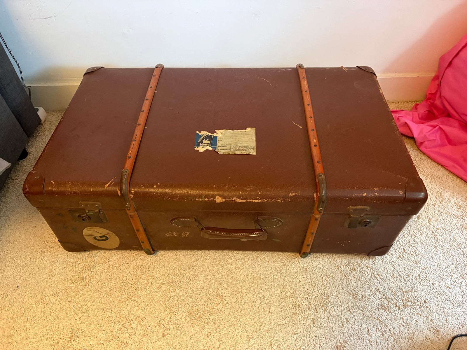 Vintage Koffer - Bruin - Decoratief of Opbergruimte, Antiek en Kunst, Ophalen