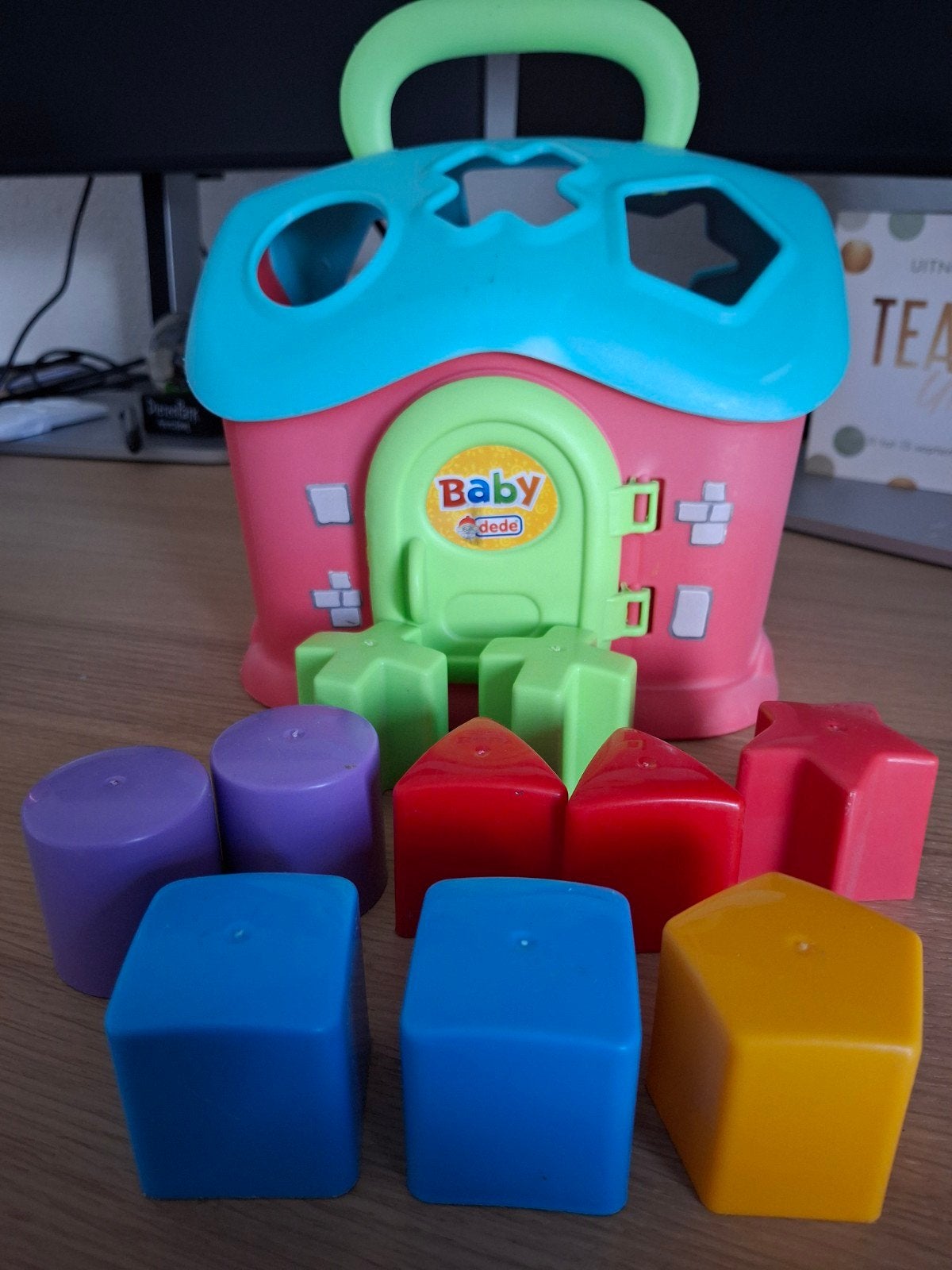 Dede Baby Vormenstoof Huisje met Blokken, Ophalen of Verzenden, Gebruikt, Overige typen