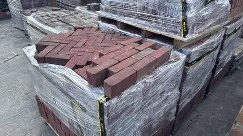 Strakke gebruikte gebakken dikformaten rood bruin, Keramiek, Klinkers, Ophalen of Verzenden, Zo goed als nieuw