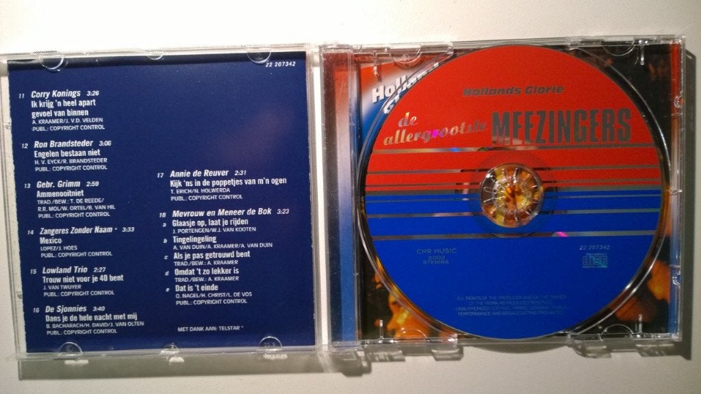 Hollands Glorie De Allergrootste Meezingers, Cd's en Dvd's, Cd's | Verzamelalbums, Ophalen of Verzenden, Zo goed als nieuw, Nederlandstalig