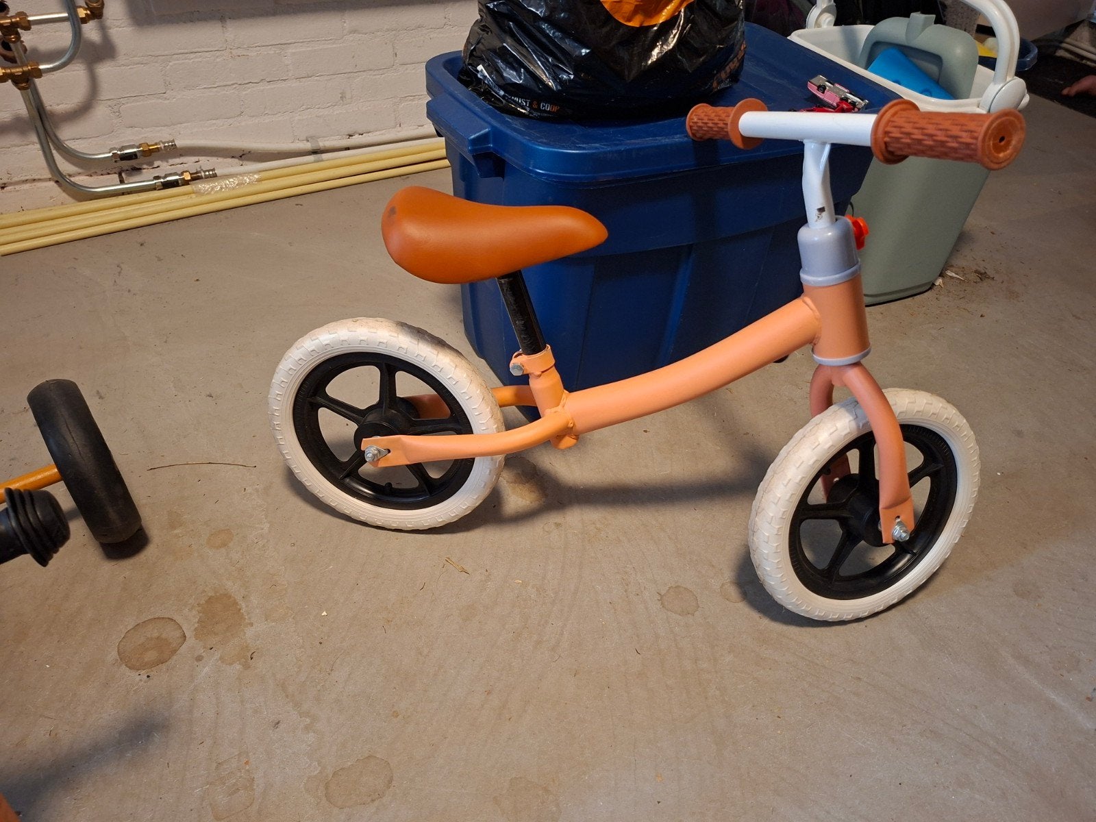 Loopfiets voor kinderen - Oranje/Bruin, Ophalen, Minder dan 16 inch