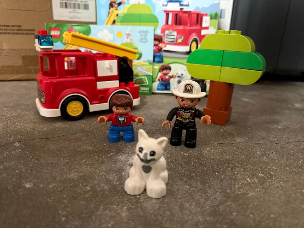 Lego Duplo 10901 Brandweerwagen - Zo goed als nieuw, Ophalen of Verzenden, Zo goed als nieuw, Compleet, Duplo