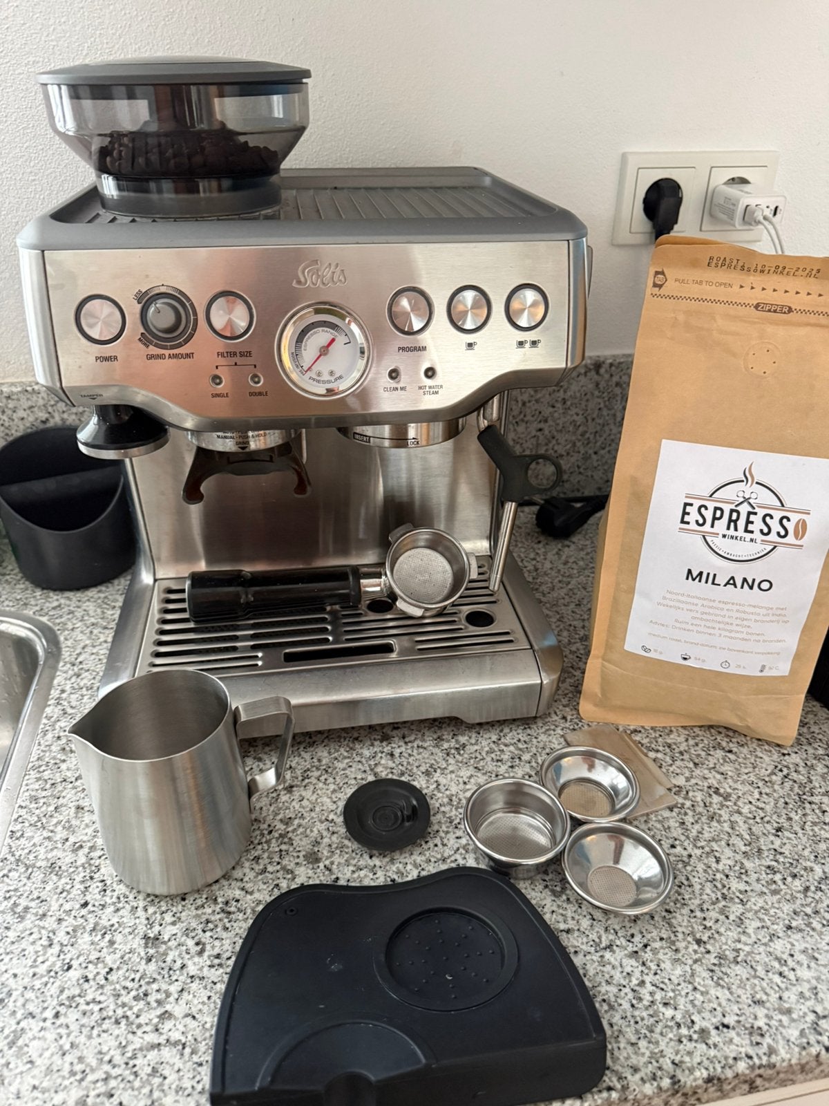 Solis Grind & Infuse Pro 115A – espressomachine, Ophalen of Verzenden, Zo goed als nieuw
