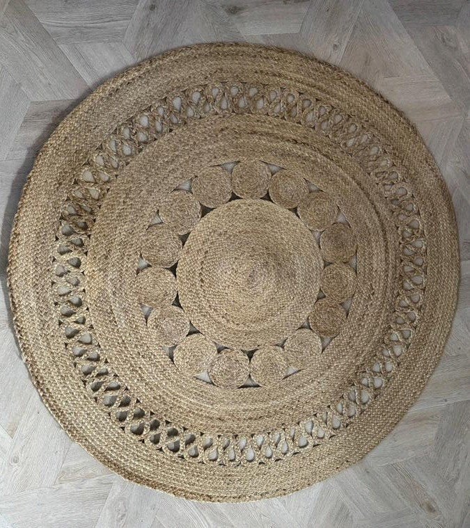 Rond sisal vloerkleed, diameter 180 cm, Ophalen, Gebruikt, 150 tot 200 cm, Rond