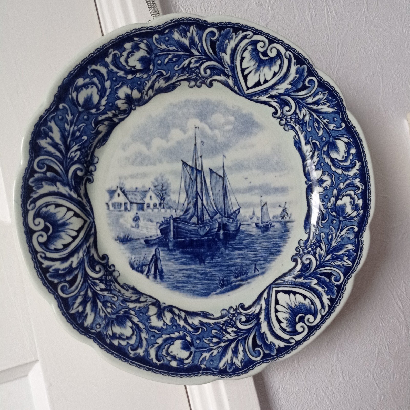 Antiek delfts wandbord doorsnee 25 cm, Ophalen of Verzenden