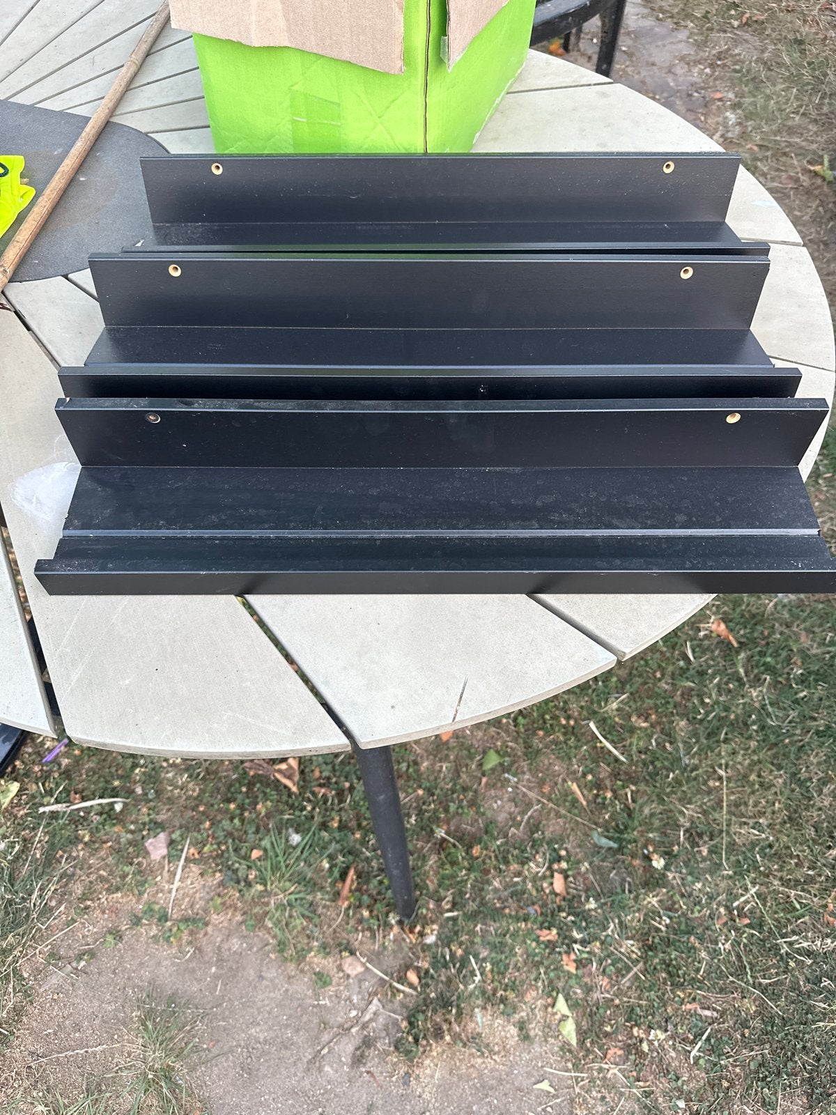 IKEA Mosslanda schilderijplank - 5 stuks, zwart, Ophalen, Gebruikt
