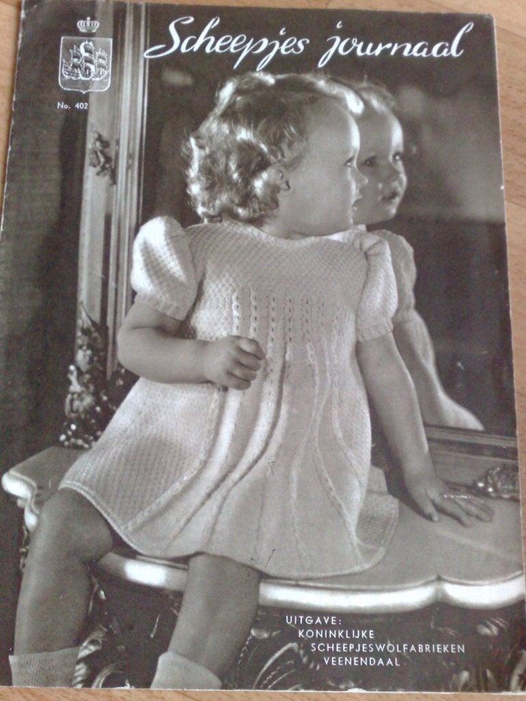 Vintage Scheepjes journaal nr. 402 / 1955, Hobby en Vrije tijd, Verzenden, Gebruikt, Breien of Haken, Patroon of Boek