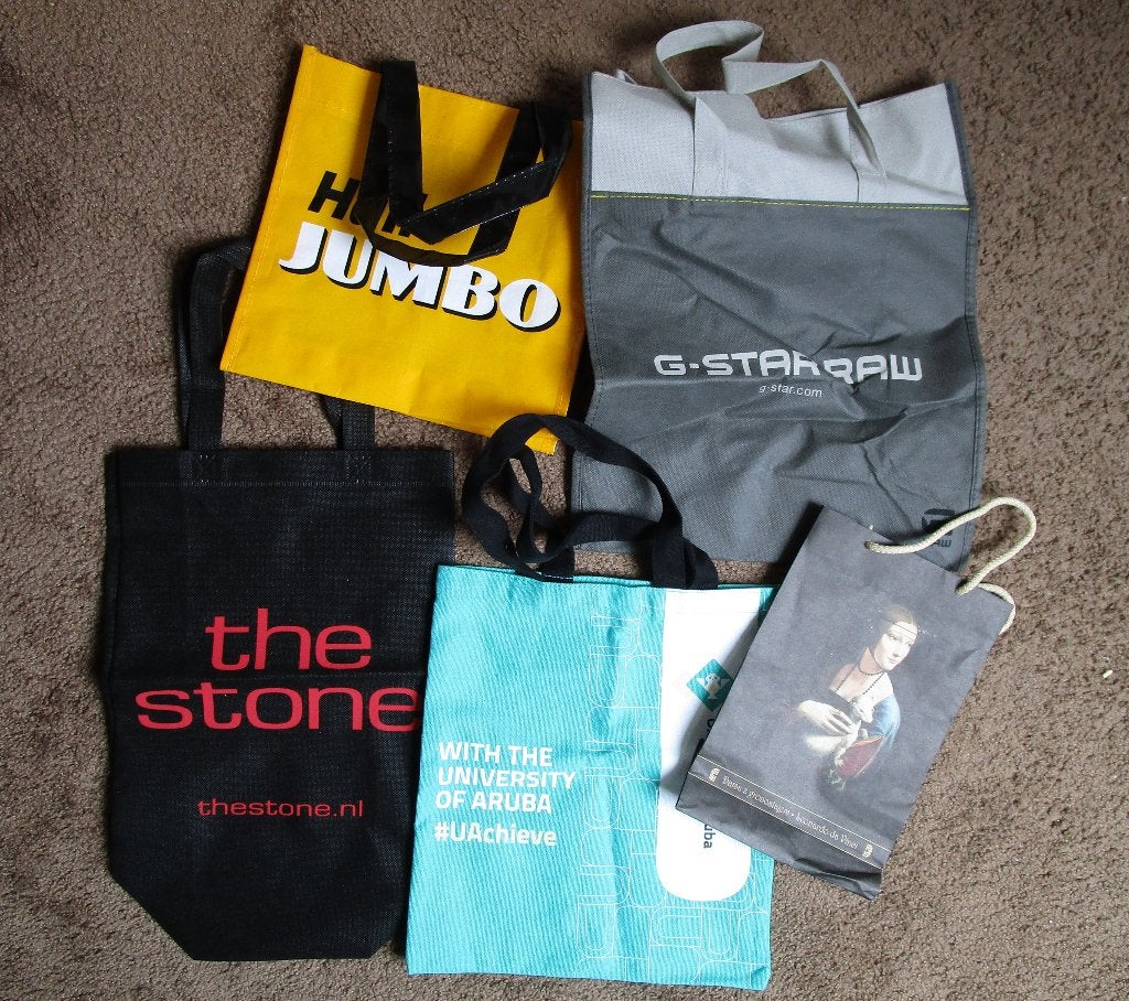Nr.44: Minibags kleine shoppertjes tasjes verschillende, Ophalen of Verzenden, Zo goed als nieuw