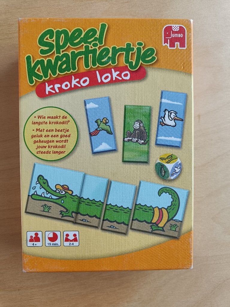 Speelkwartiertje Kroko Loko, Een of twee spelers, Ophalen of Verzenden, Zo goed als nieuw, Jumbo