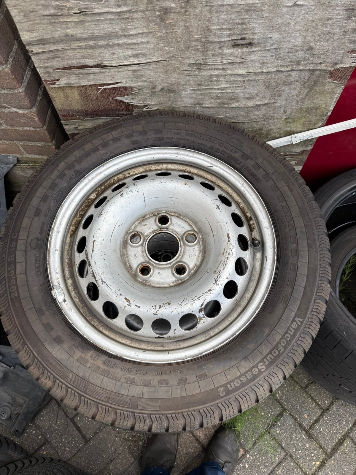 Volkswagen Transporter 5x120 Continental All season, Auto-onderdelen, Ophalen, 16 inch, Banden en Velgen, 205 mm