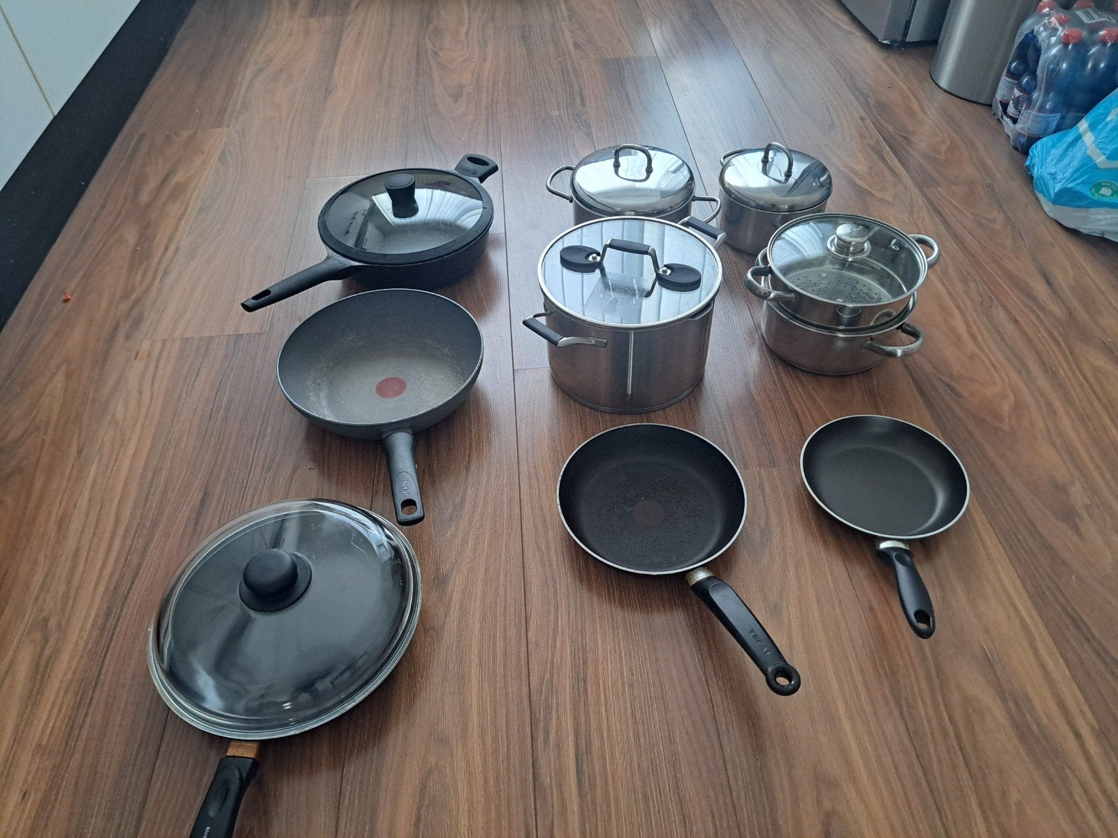 pannen, Ophalen, Gebruikt, Rvs, Pannenset