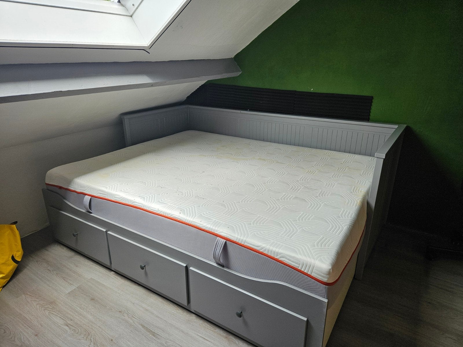 IKEA Hemnes bedbank 160x200 (ook 80x200) met matras, Gebruikt, Wit, Tweepersoons, Ophalen of Verzenden