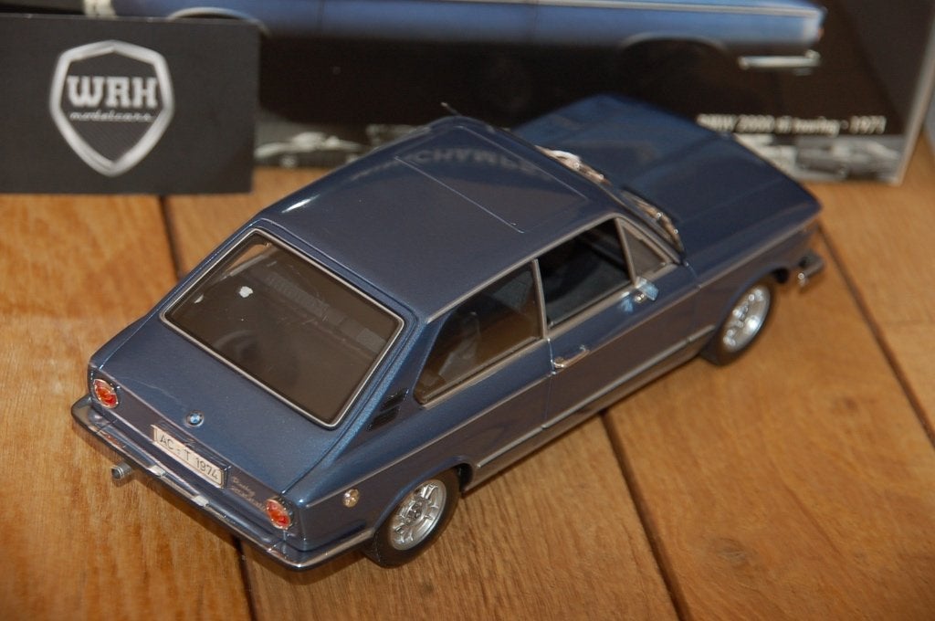 1:18 BMW 2000 Tii Touring blue Minichamps WRH, Verzenden, Zo goed als nieuw, Auto, MiniChamps