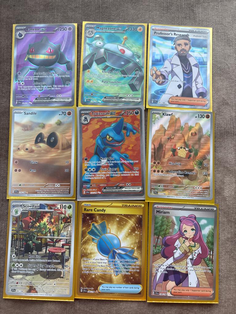 Scarlet & violet singles, Ophalen of Verzenden, Zo goed als nieuw, Meerdere kaarten, Foil