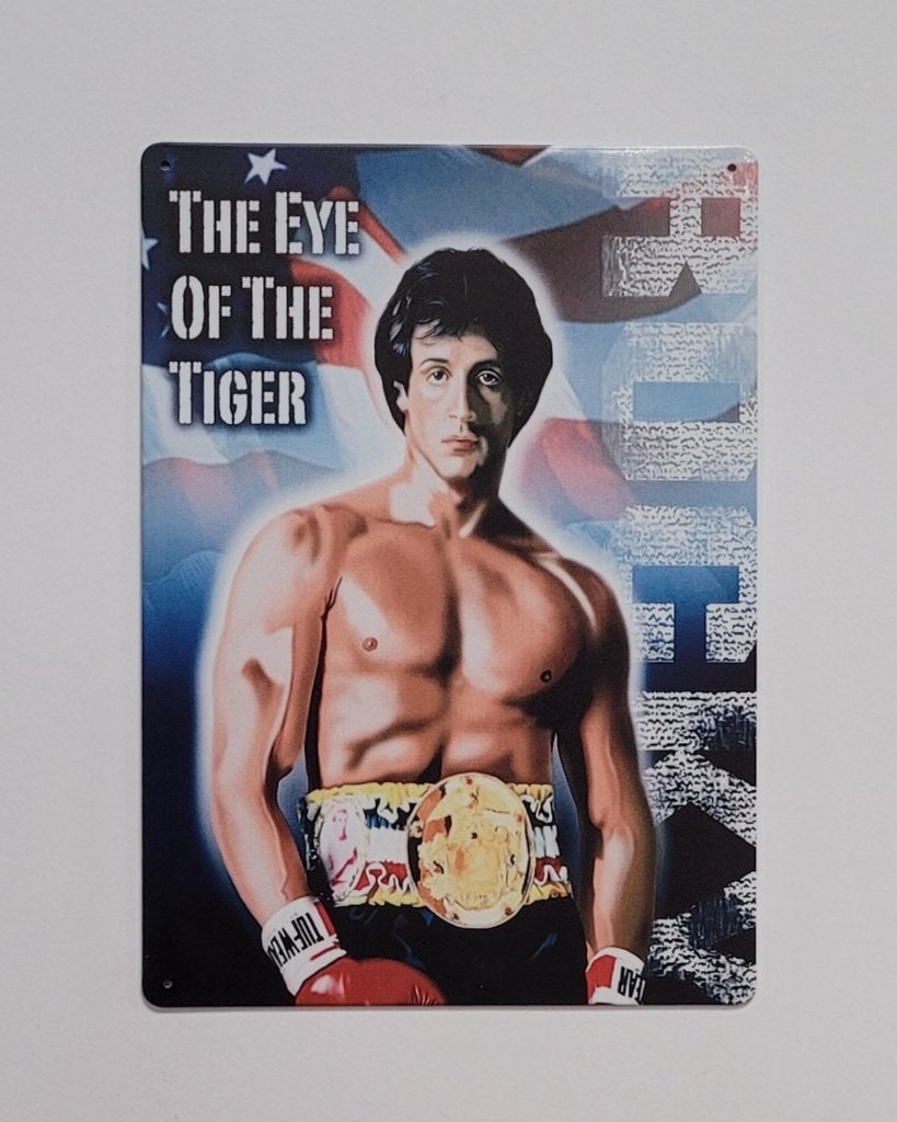 Rocky eye of the tiger reclamebord van metaal wandbord deco, Info@deconoord.nl, Deco Noord, Nieuw, Ophalen of Verzenden