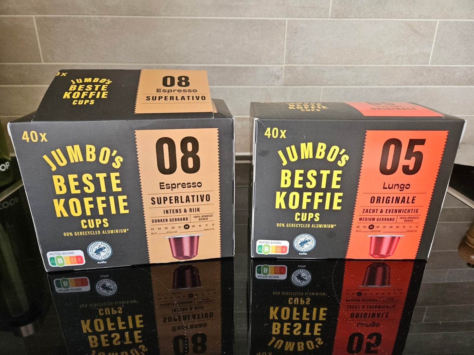 Koffiecups Jumbo 05 Lungo Originale +08 Espresso Superlativo, Diversen, Ophalen of Verzenden