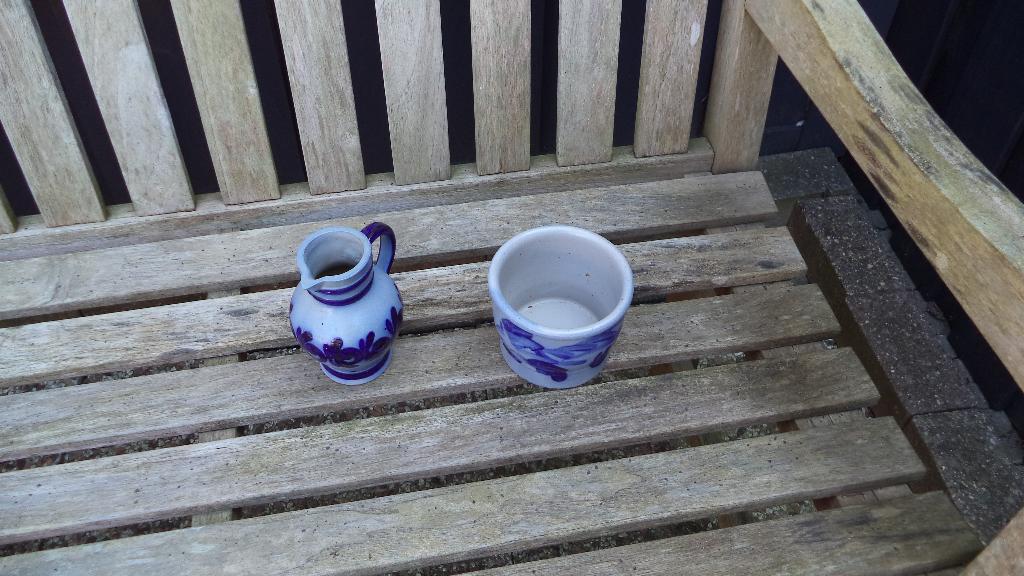 Keulse potje en kannetje., Ophalen, Vintage, Zo goed als nieuw, Grijs