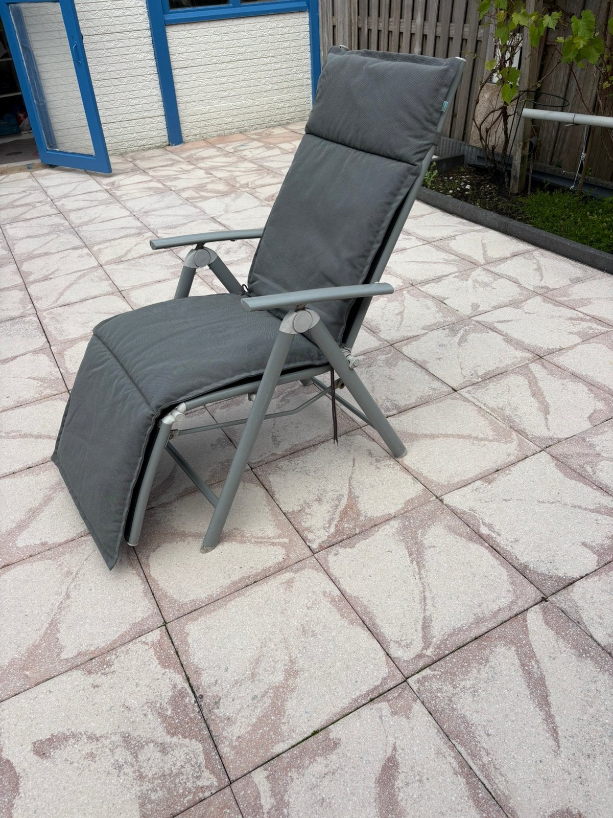 Tuin stoel met verstelbaar aliminium 7 standen., Tuin en Terras, Tuinstoelen, Ophalen of Verzenden, Aluminium, Verstelbaar