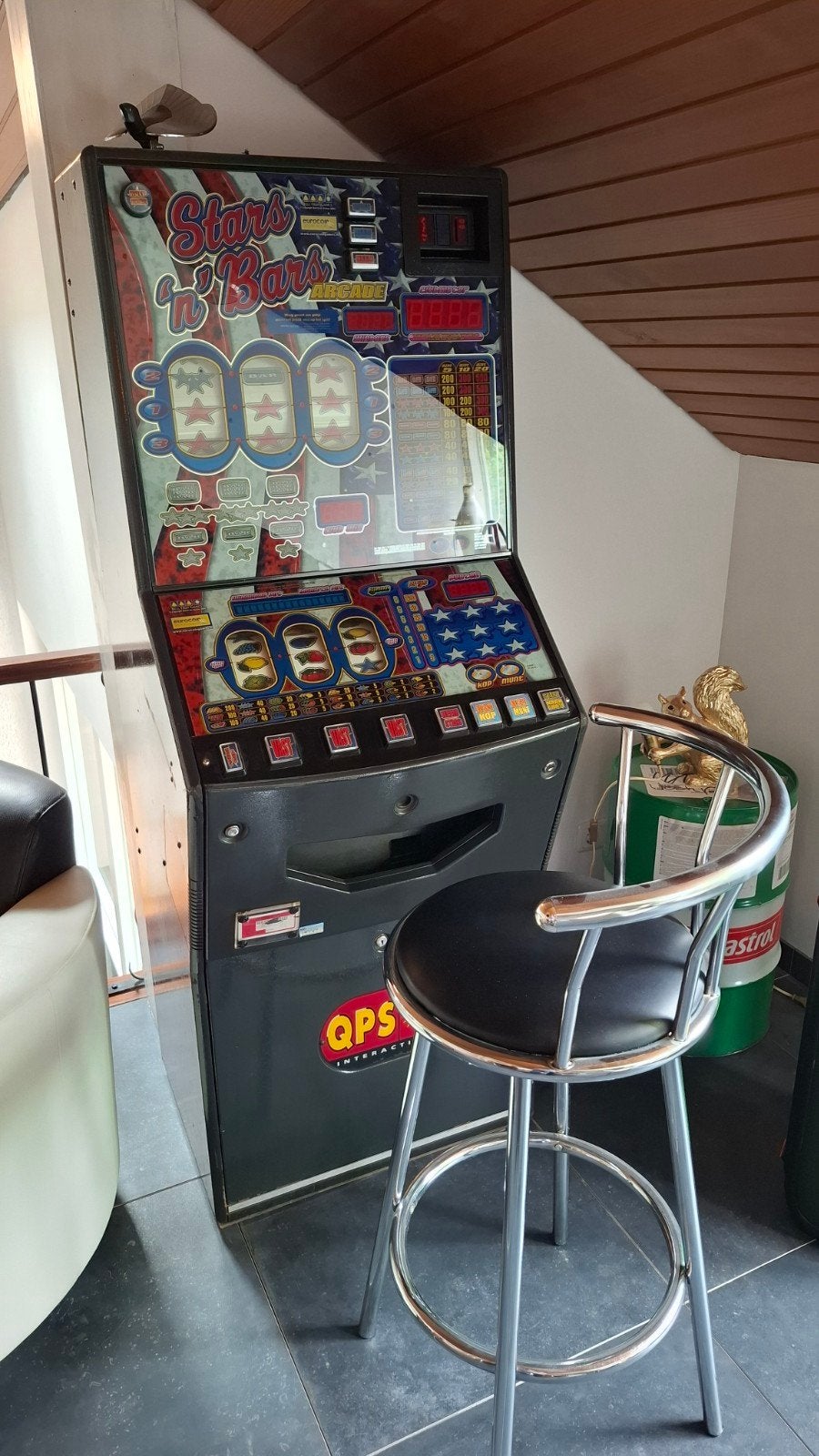 Stars 'n bars gokkast slotmachine bar met kruk nette staat, Verzamelen, Automaten | Gokkasten en Fruitautomaten, Euro, Ophalen