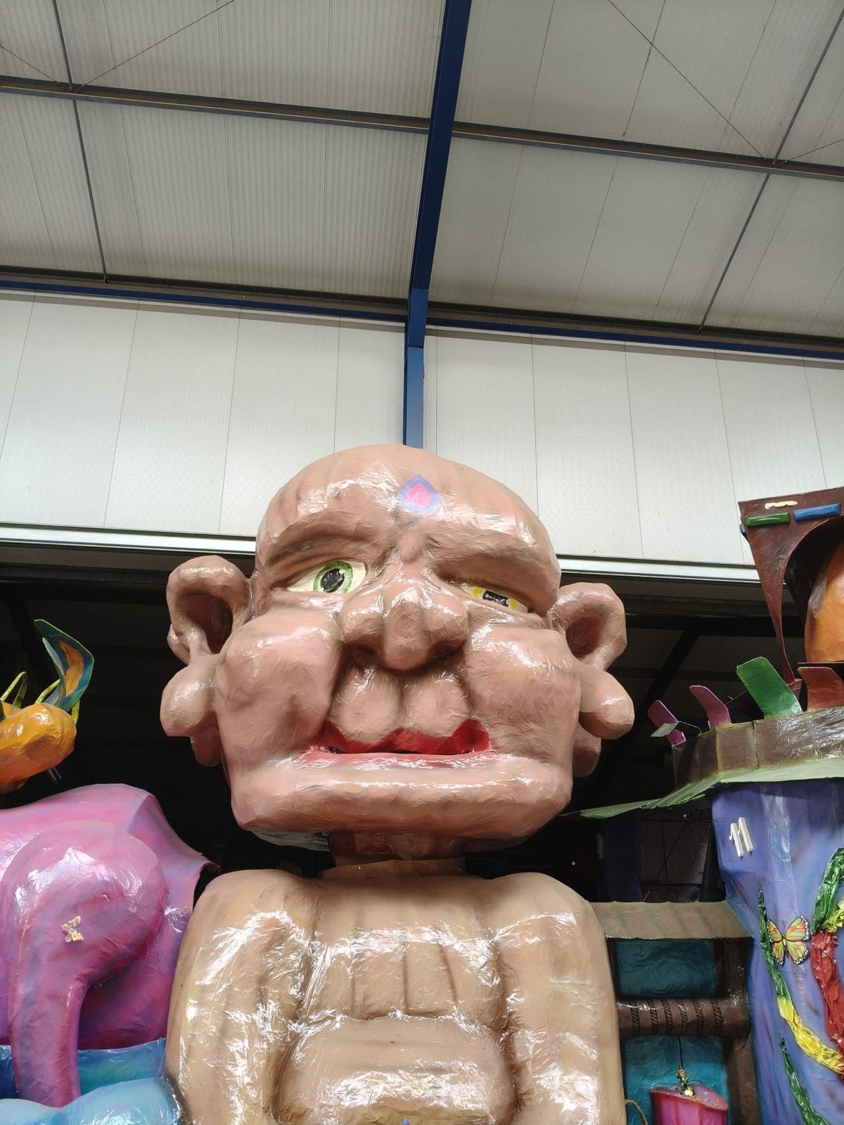 Grote Carnavalskop voor op wagen of als decoratie, Ophalen of Verzenden, Gebruikt, Versiering, Carnaval