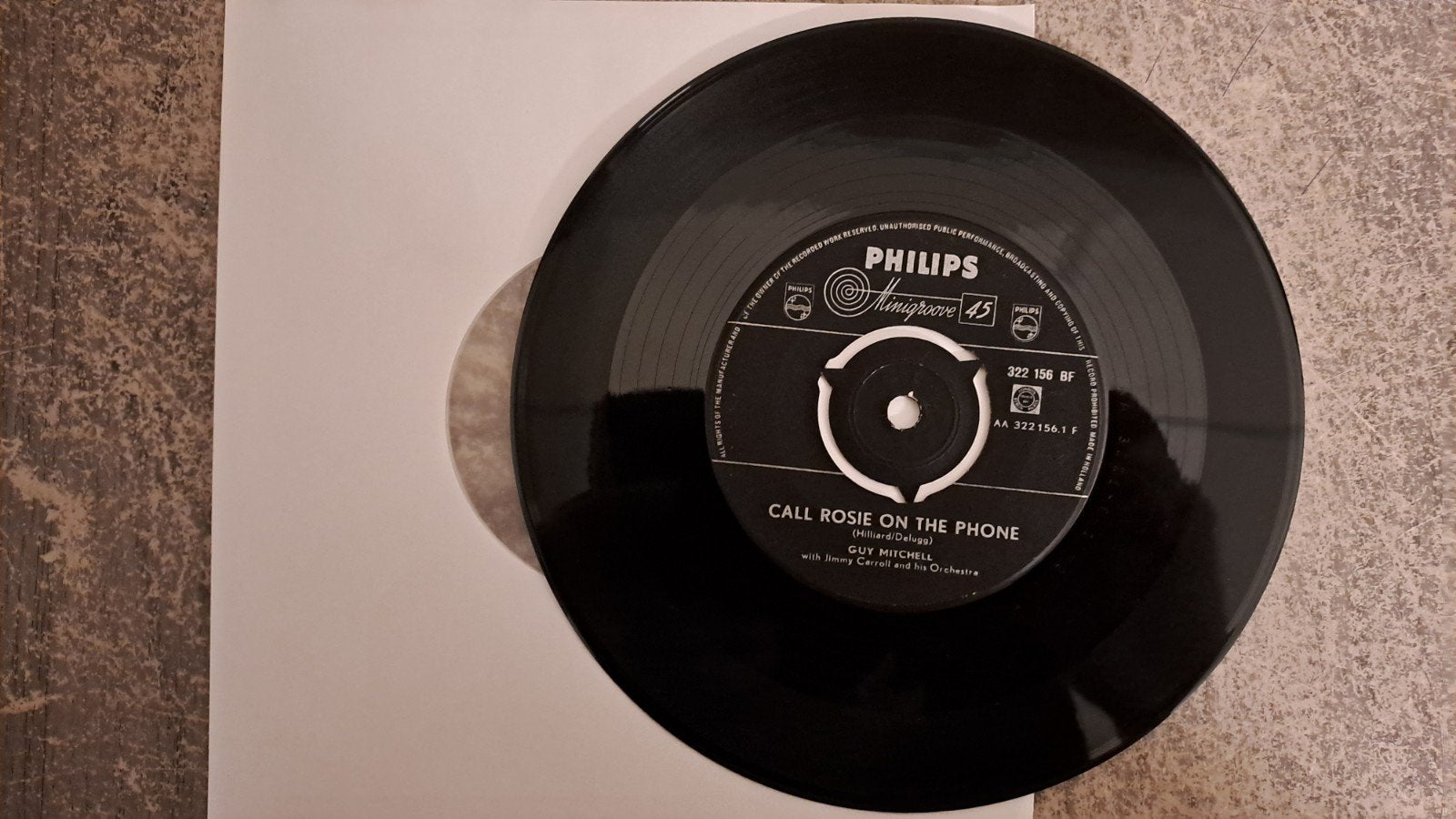 Guy Mitchell  - call rosie on the phone, Ophalen of Verzenden, Gebruikt, 7 inch, Pop
