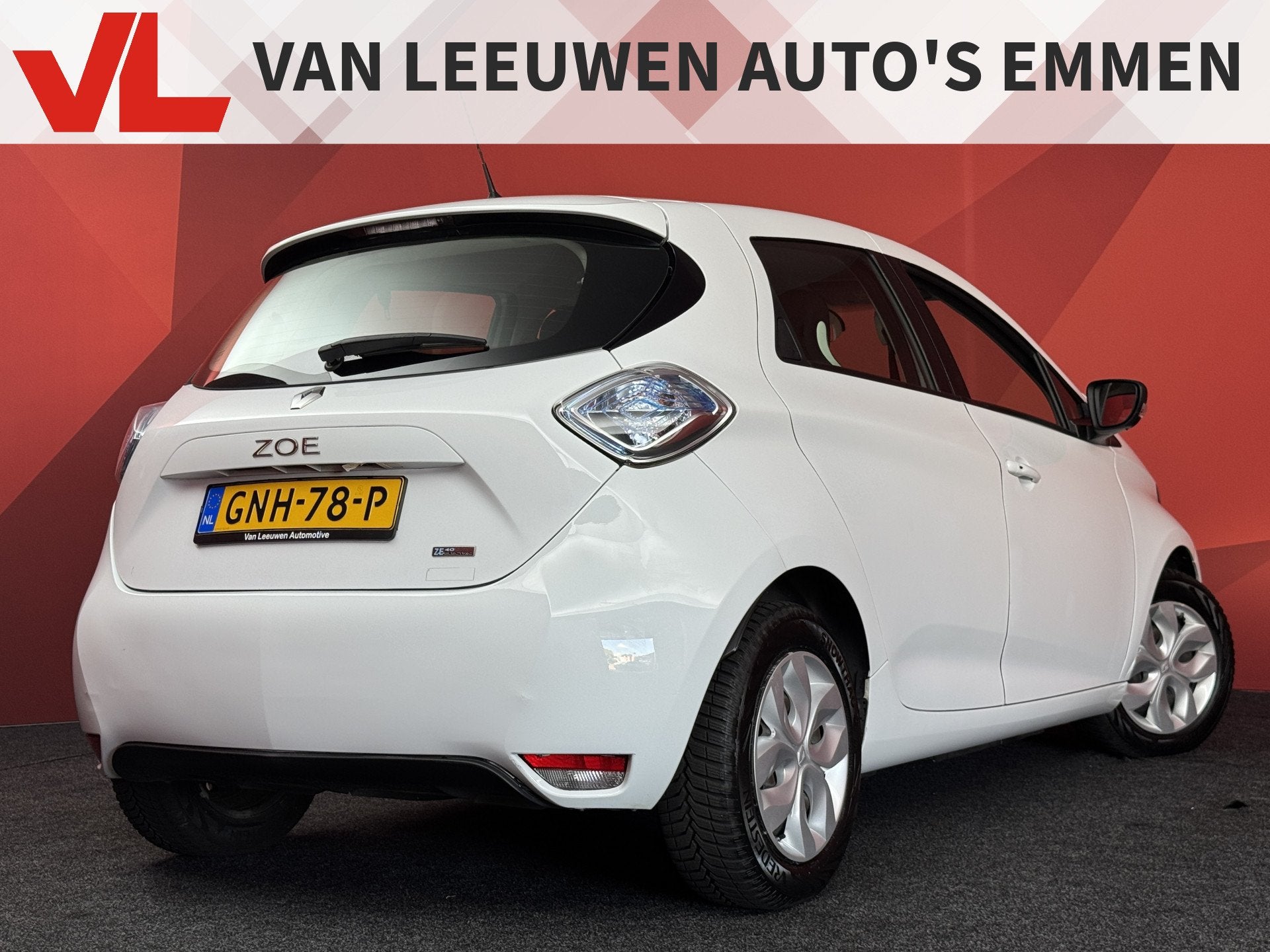 Renault ZOE R90 Life 41 kWh (ex Accu) | SOH 88,9% | Clima |, Auto's, Stof, Gebruikt, Met garantie (alle), Wit