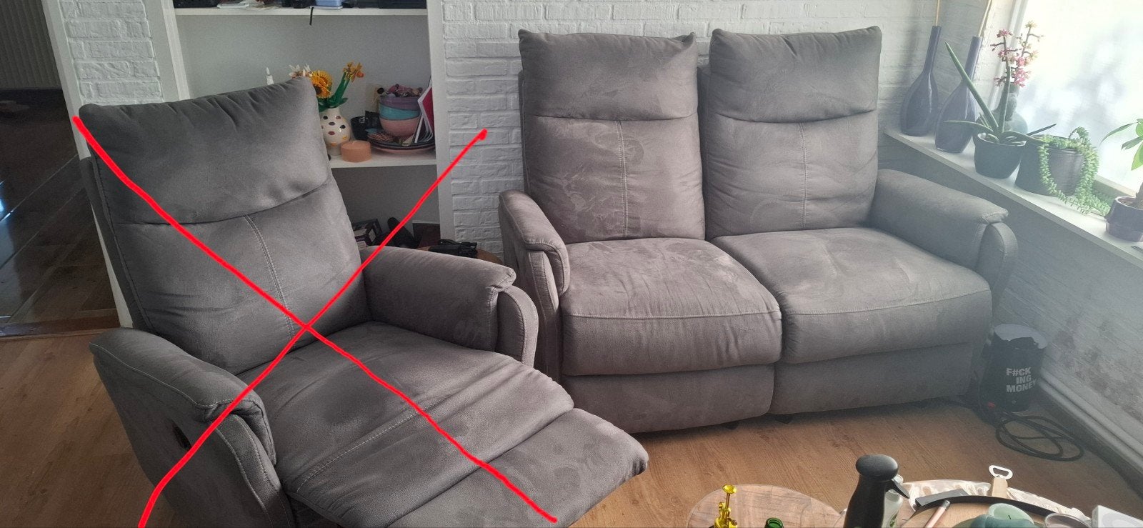2-zits bank met relaxfunctie, Huis en Inrichting, Ophalen, Gebruikt, Modern, Comfort, Tweepersoons