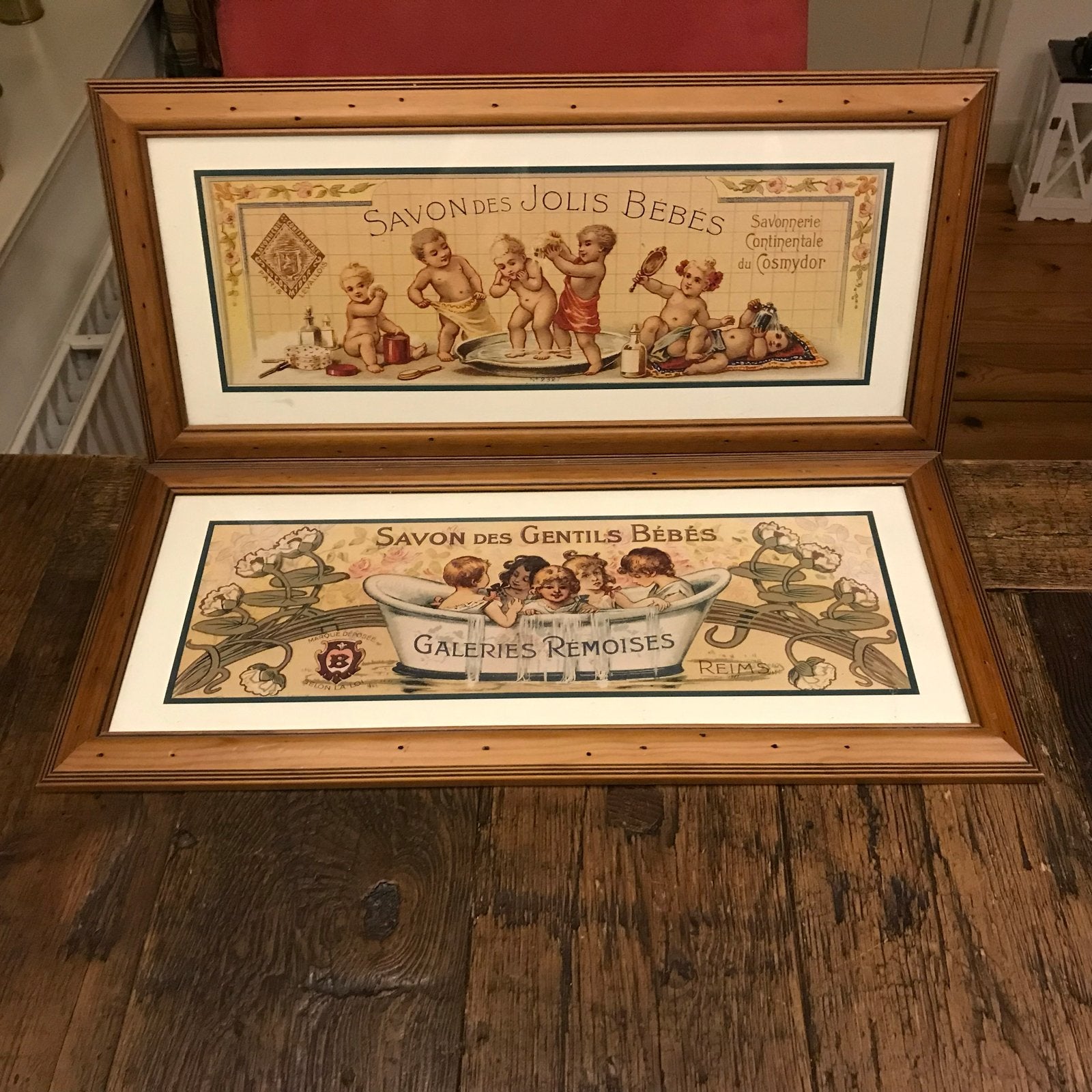 Vintage Franse zeepadvertenties - 'Savon des Bébés', Ophalen of Verzenden
