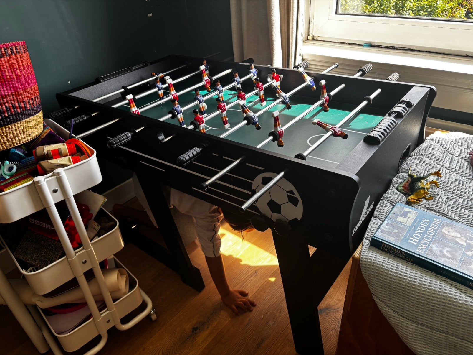 Inklapbare voetbaltafel, Ophalen, Gebruikt