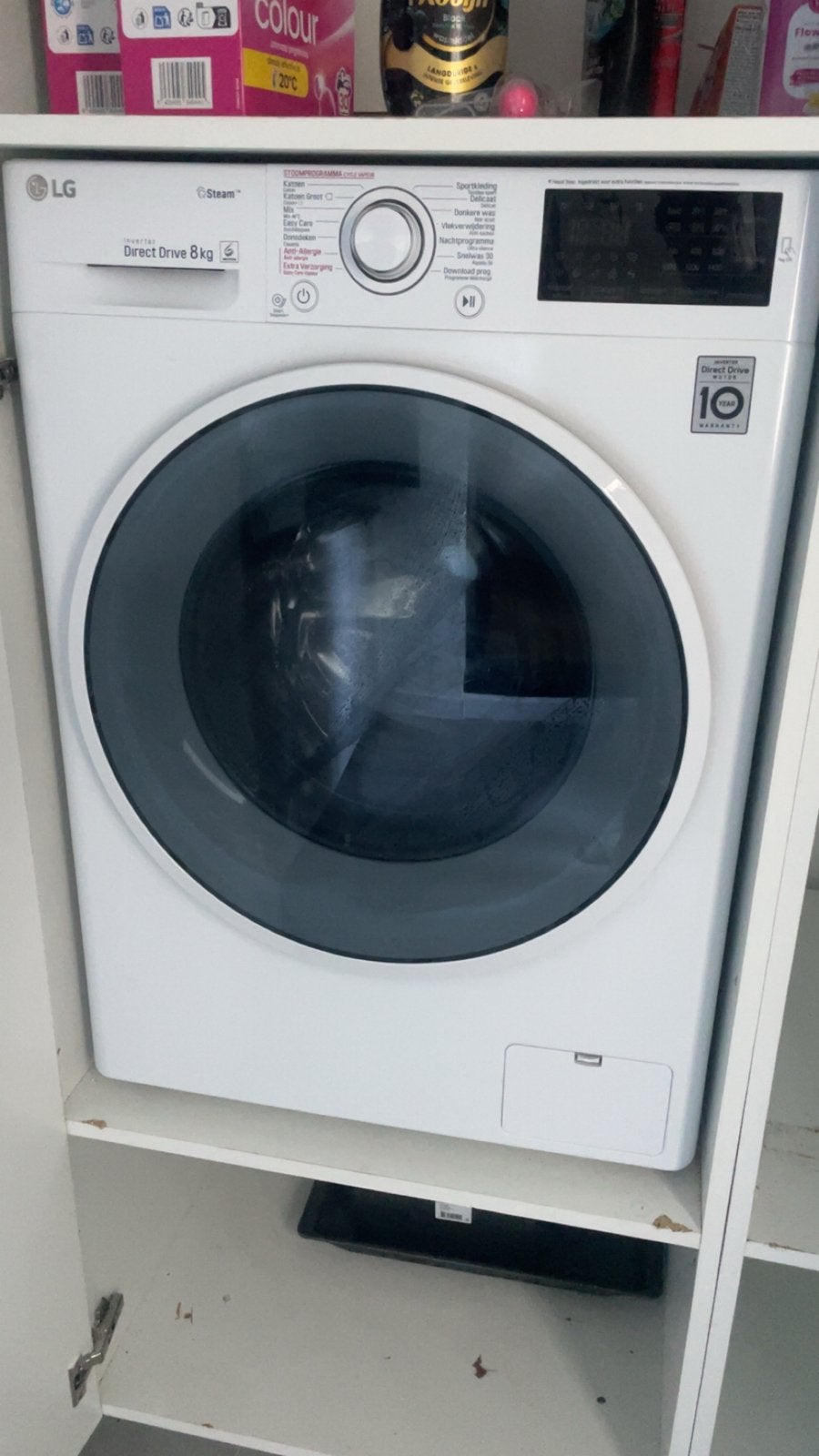 LG Direct Drive 8kg Wasmachine - Zo goed als nieuw, Ophalen, 1200 tot 1600 toeren, 8 tot 10 kg, Zo goed als nieuw