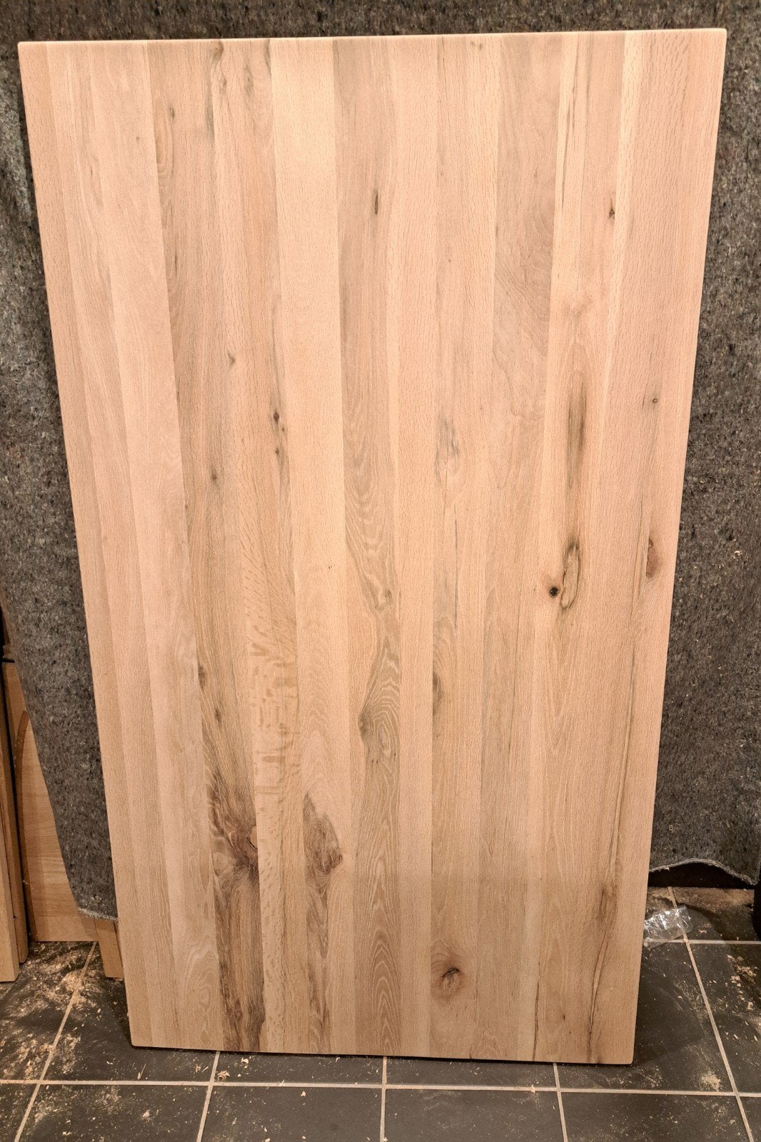 Massief eiken tafelblad, Ophalen, Zo goed als nieuw, Hout, 20 tot 50 mm