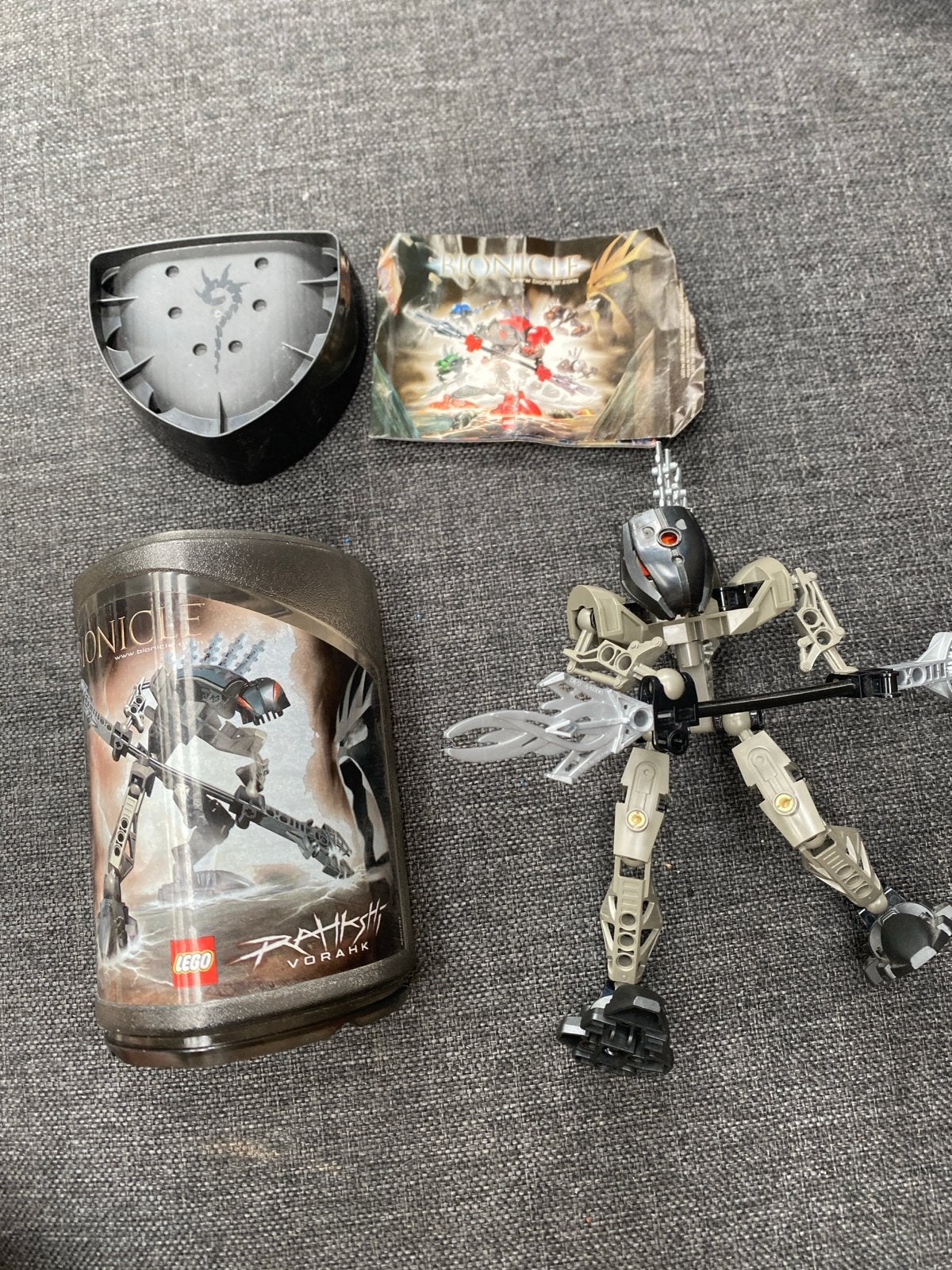 Lego Bionicle Rahkshi Vorahk 8590 met bus en instructies, Bionicle, Lego, Ophalen of Verzenden, Zo goed als nieuw