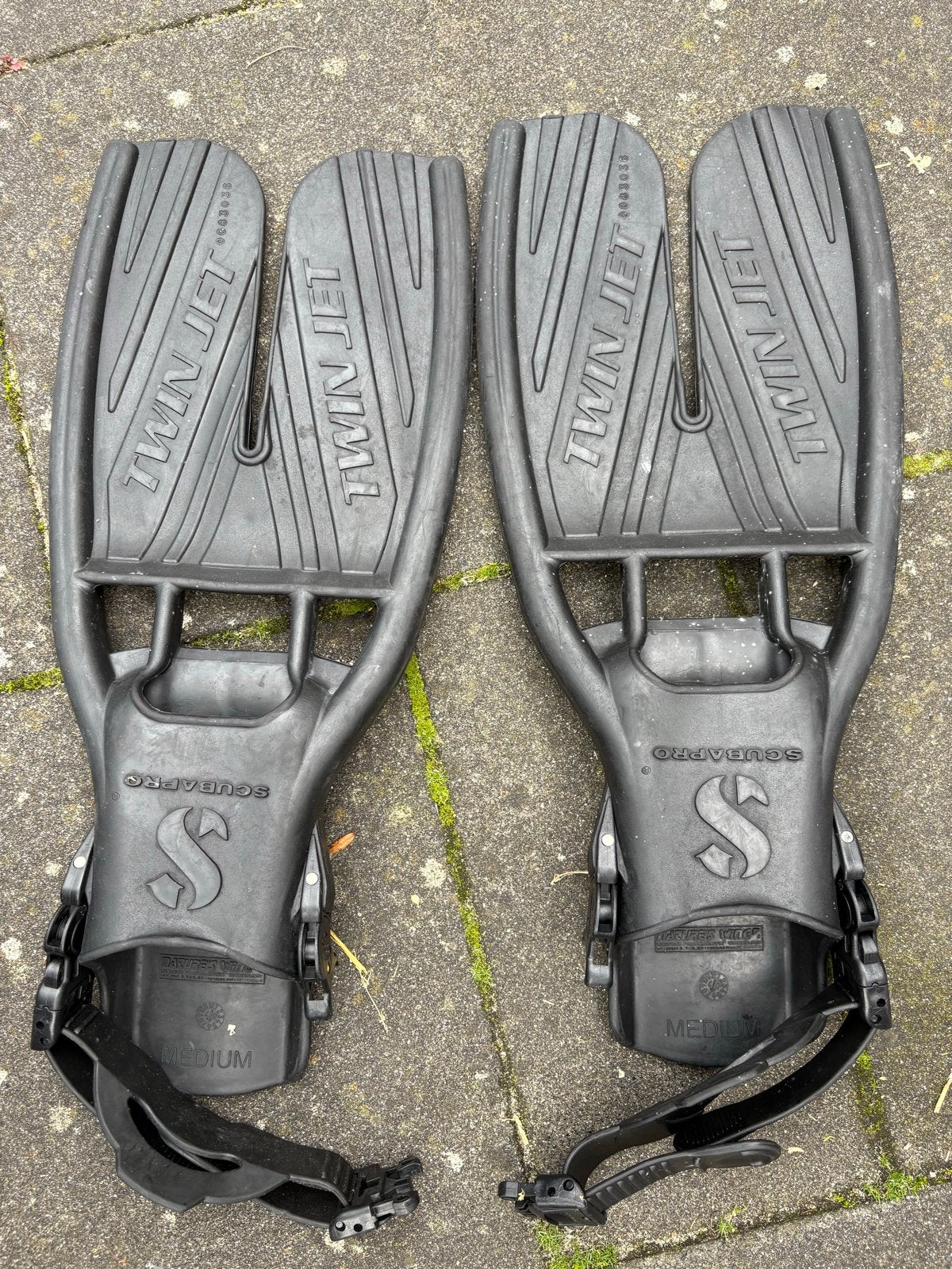 Scubapro Twin Jet Duikvinnen - Maat M - draaibare gespen, Watersport en Boten, Ophalen of Verzenden, Gebruikt, Zwem- of Duikvliezen