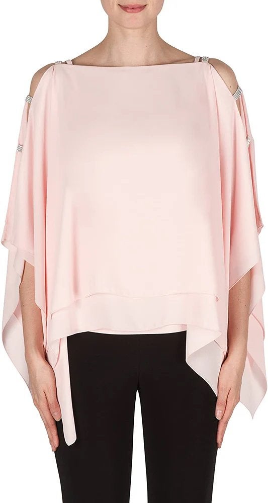 Ribkoff luxe vhiffon blouse met strass details roze maat L, Kleding | Dames, Verzenden, Zo goed als nieuw, Roze, Blouse of Tuniek
