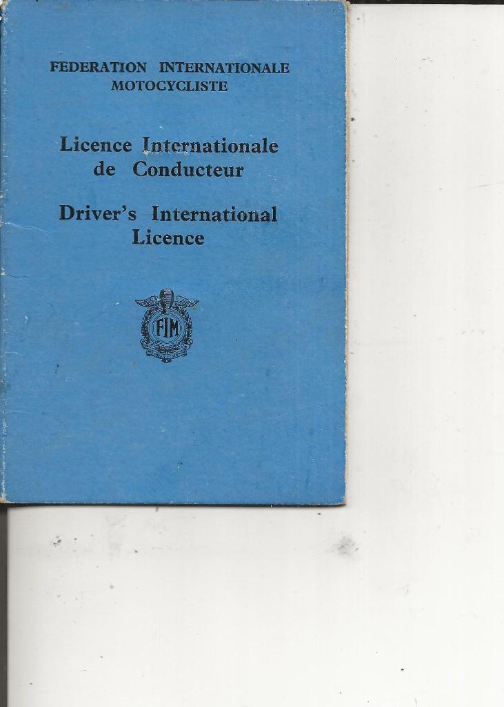 Internationale Motorlicentie Tom Witberg 1956 HaagwegMonster, Ophalen of Verzenden, 1940 tot 1960, Gelopen, Zuid-Holland