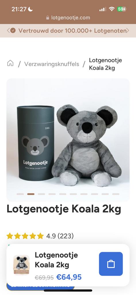 Lotgenootje Koala Beer, Verzenden, Nieuw