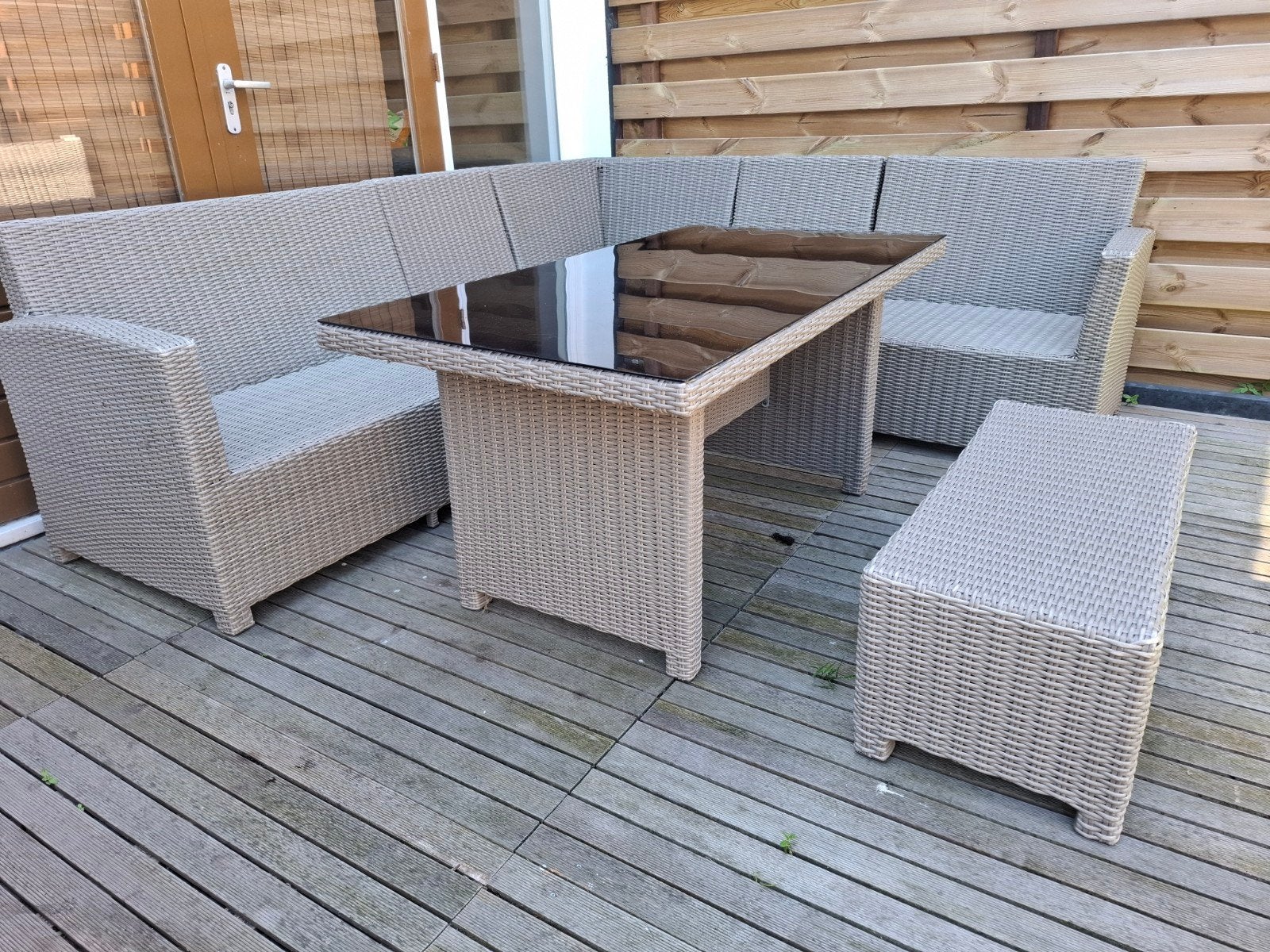 Prachtige Wicker Dining Loungeset - 7 Personen, Tuin en Terras, Tuinsets en Loungesets, Ophalen