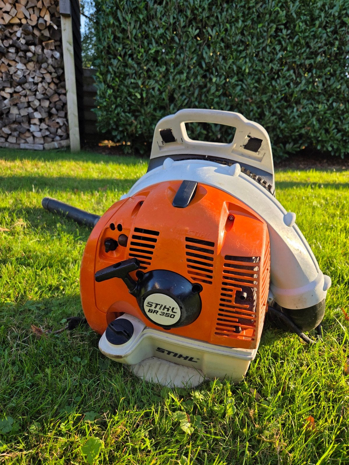 Stihl BR 350 Benzine Bladblazer Ruggedragen, Tuin en Terras, Gebruikt, Ruggedragen, Ophalen of Verzenden, Stihl