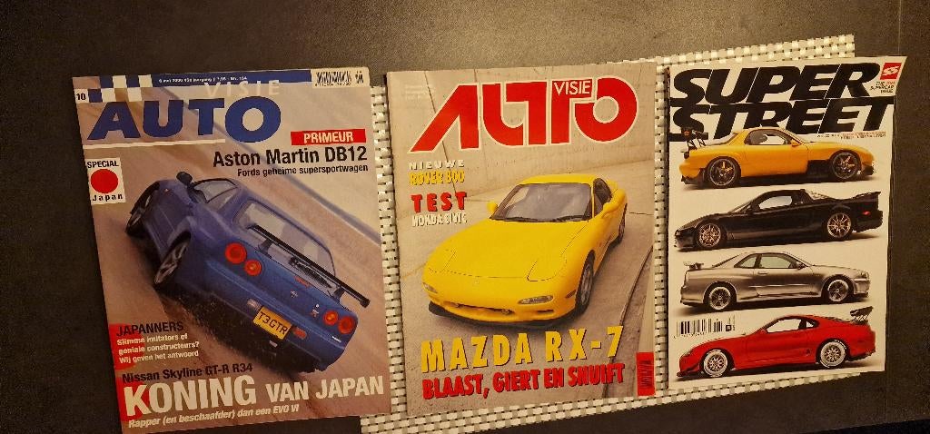 3 JDM tijdschriften R34, RX7 en Super Street, Ophalen of Verzenden, Zo goed als nieuw