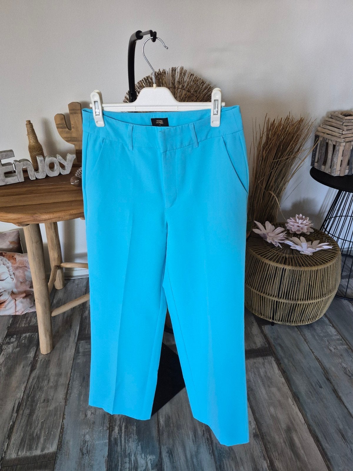 Blauwe broek van Seven Sisters, Ophalen of Verzenden, Zo goed als nieuw, Maat 34 (XS) of kleiner, Lang